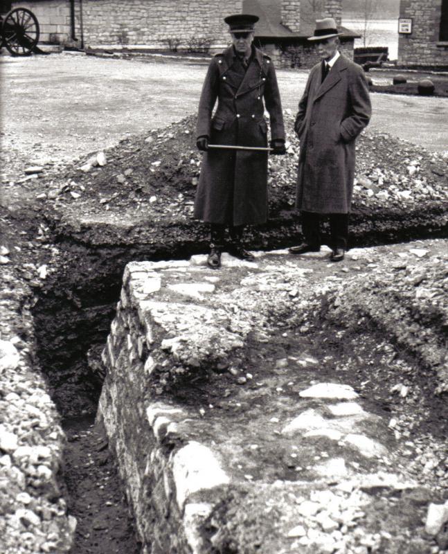 Photograph of Colonel Haggarty taken during his visit to the Fort Frontenac Excavations.