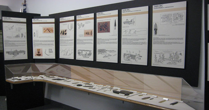 Photo of the pre-history section of KAC Interpretive Centre